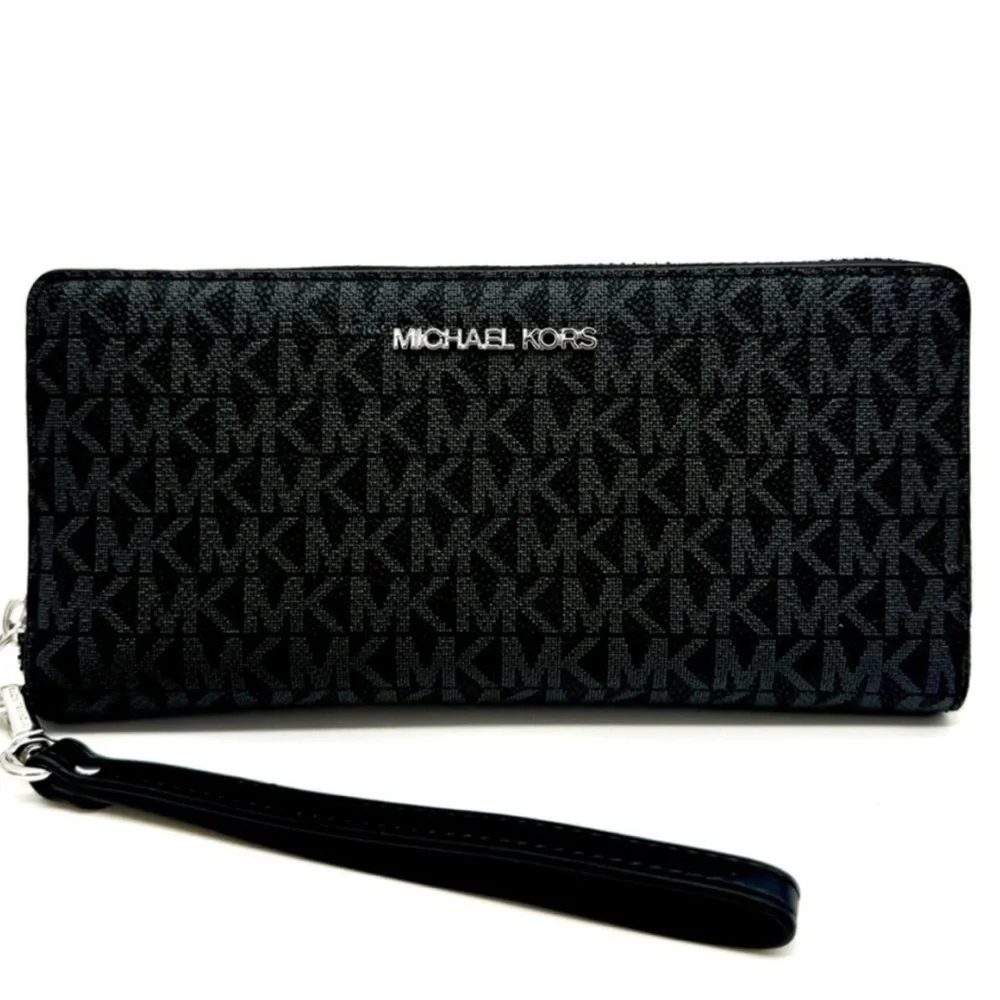 Michael Kors Large Continental Wallet Black Signature